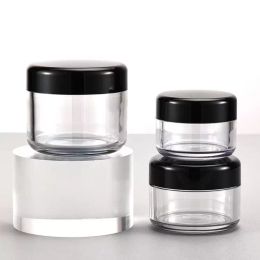 Plastic cosmetische crème Test JAR Mini Sample Bottle 3G 5G 10G 15G 20G met kleurrijke dop Clear Cosmetics Lotion Container DH8571