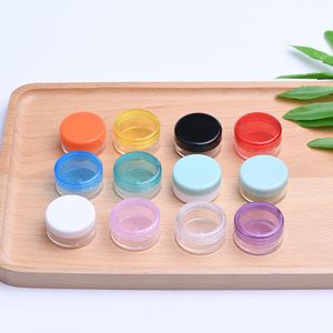 Pots cosmétiques en plastique avec couvercles de couleur contenant des paillettes bouteille d'emballage pour crèmes/échantillon/maquillage/paillettes 5 g DH8654