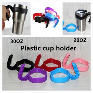 Portavasos de plástico, vaso con asa, taza, vaso, anillo para vaso de 20/30oz, mango de soporte de mano portátil de vidrio