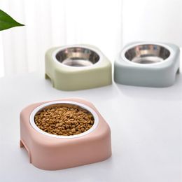 Plastic détachable Pet Pet Bowl Chien de base de base de compagnie de compagnie de compagnie chiens chats de fond d'eau de nourriture Puppy Cat Filors de animaux de compagnie Supplies y200917278