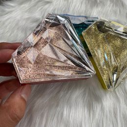 Boîte en plastique en forme de diamant boîte d'emballage de faux cils boîte de rangement vide avec plateau DHL gratuit
