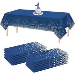 Nappeurs jetables en plastique Rectangle Couverture de table de fête rose Dot Dot Tissu étanche pour le décor d'anniversaire de mariage 231220