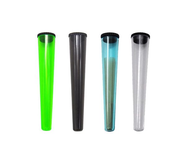 Plástico Doob Cono Tubo Rolling Cigarrillo Papel Fumar Almacenamiento Sellado Contenedor Impermeable Hermético A prueba de olor Medicina Cuerno Tub2344312