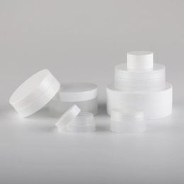 Kunststoff leere Gläser für kosmetische PP weiße klare Cremedosen 3g 5g 10g 30g 50g 100g Make-up-Behälter F2047 Bcvxu
