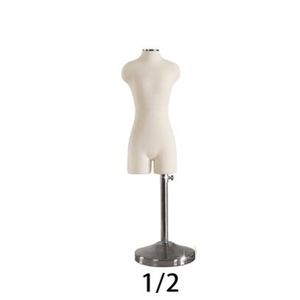 Plastic vrouwelijk mannequin body naaien voor kledingmodel, busto -jurken met broekpoten, buste kan pin, 1 st, 1 st.