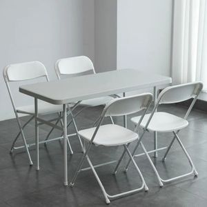 Chaise pliante en plastique blanche 45*45*80cm chaise d'événement confortable-chaise pliante légère