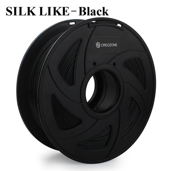 Envío gratuito de plástico para impresión 3D Filamento PLA de seda Filamento de impresora 3D 1.75 1 kg Serie SILK LIKE Color negro