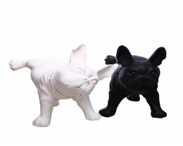 Mannequin de chien bouledogue français en plastique pour affichage d'animaux de compagnie EMS noir et blanc deux couleurs une pièce par boîte291c8347508