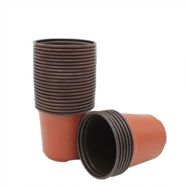 Pots de pépinière de jardin en plastique Pot de fleurs semis planteur conteneurs ensemble 9*6*8 cm/3.5*2.4*3.1 pouces Pot de fleur de plante