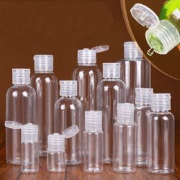 Bouteille de désinfectant pour les mains en plastique 5ML 10ML 20ML 30ML 50ML 60ML 100ML 120ML 150ML 200ML PET Bouchon papillon Bouteilles en plastique transparentes pour Li Hpbw