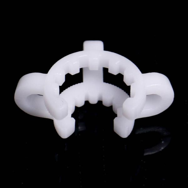 Plastic Keck Manufacturer white Laboratory Lab Clamp Clip connect bong en verre 14mm / 18mm pour votre sélection fumer