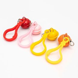 Porte-clés en plastique suspendu cloche bricolage sac bijoux pendentif mignon créatif personnalité pendentif petit cadeau