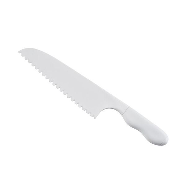 Cuchillos de cocina de plástico Seguro para niños para cuchillo Lechuga Ensalada Cortador dentado DIY Cuchillo para pastel 28.5 * 5CM