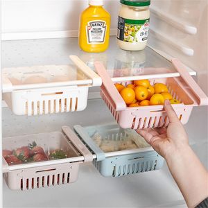 Plastic Kitchen Refrigerator Storage Rack Refrigerator Partition Layer Durable Storage Rack Fruit Vegetable Holder