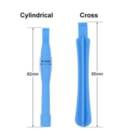 Plastique bleu clair levier outil pied de biche outils d'ouverture spudger croix cylindrique pour iPhone 4 5 6S 7 Plus réparation de téléphone portable 1000 pcs/lot