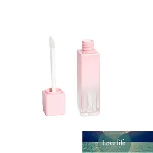 Bouteilles d'emballage en plastique pour brillant à lèvres, conteneur carré rose dégradé, emballage cosmétique, maquillage, 50 pièces/lot