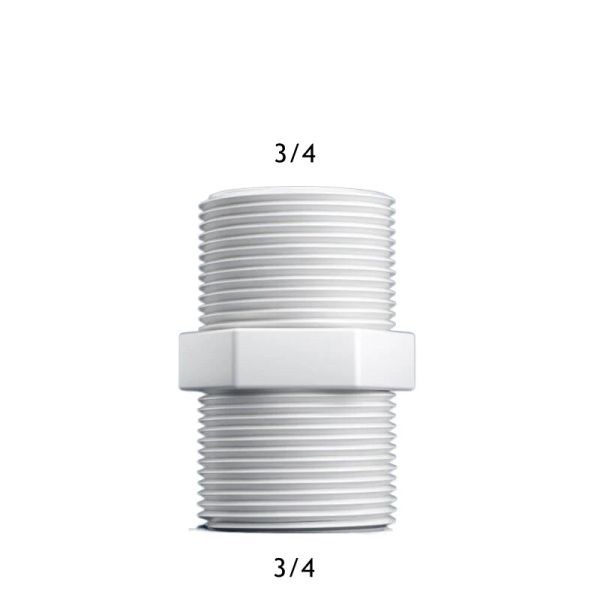 Plástico para accesorios de rosca macho anillo de sellado tubería de manguera de acoplamiento con conector de pezón RO piezas de filtro de agua