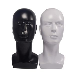 Modèle de tête de mannequin en plastique 1pc Black blanc multi-usage masque de masque de masque.