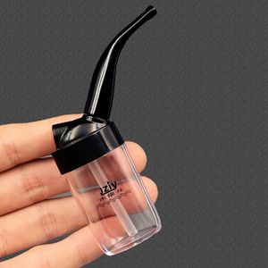 Plastic mini -waterpijpwaterleidingen Rookaccessoires Portable gebogen filterwaterpijp mannen sigarettenhouder gadgets voor mannen rookwinkels benodigdheden