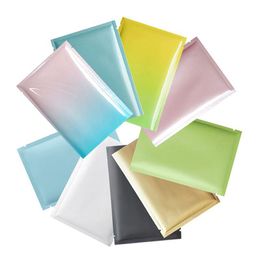 Sacchetti di plastica mylar sacca con cerniera in alluminio per lamina per accumulo di cibo a lungo termine e protezione da collezione 8 colori NVMBT color a due laterali NVMBT