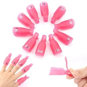 Nail art en plastique Treat des clips de capuchon UV Gel Polon Remover Wrap Tool Fluid pour le retrait des outils de manucure de vernis