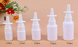 Botella de spray nasal de plástico con botella de spray PE de pulverización de bomba 10ml 20ml 30ml 50ml recargable Botella79555551