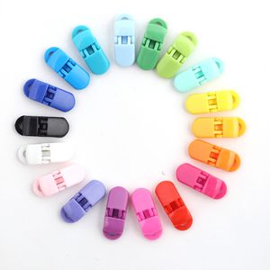 Clips de sucette en plastique, fermoir porte-tétine, 18 couleurs, plastique solide et sûr pour bricolage, accessoires de dentition pour bébé, fabrication de bijoux