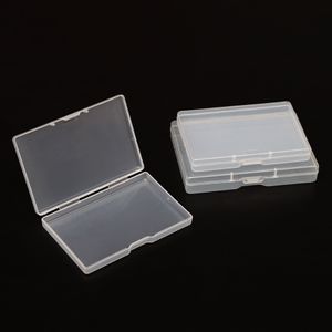 Boîtes d'emballage en plastique clair petit étui de rangement porte-carte de visite boîte de protection Portable