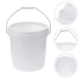 Plastic emmercontainer Plastic emmer Universele emmer met handvat en deksel 15 gallon 240307