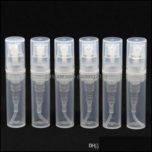 Plastic per spray lege fles 2 ml 2G Refilleerbaar monster cosmetische container mini kleine ronde verstuiver voor lotionhuid zachtere lx5758 druppel deli