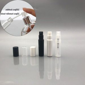 Botella vacía de perfume de plástico 2 ml/2g Muestra de recipiente cosmético Mini Atomizador redondo pequeño para la piel Muestra más suave UAHSD