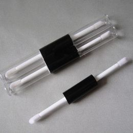 Plastic petg dubbele einde 2 * 4 ml lip glanzend buis voor cosmetische pakcing container