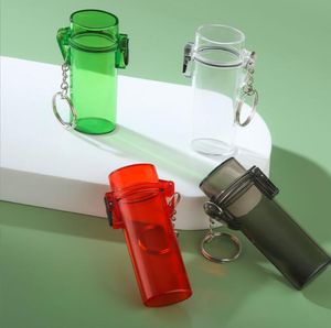 Plastic Portable Case plus léger Boîte de mouvement de trousseau étanche à 4 couleurs pour l'outil d'accessoires de tabagisme