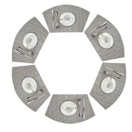 Plastic PVC Eettafel Mat Ronde Tafel Placemats Warmte Isolatie Non-Slip Placemat Dish Bowl Servies Pads