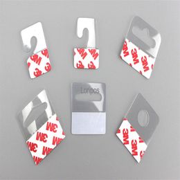 Plástico PVC Pet Hanging Tab Hanchs Merchandise Package Box Pangers Peghooks Display J-Hook Self Adhesive Sheet 500pcs180W