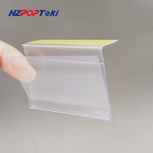 Tiras de datos de estante de PVC de plástico por cinta adhesiva Mechandise Price Talker Sign Display Label Card Holder en Store Rack 2000pcs