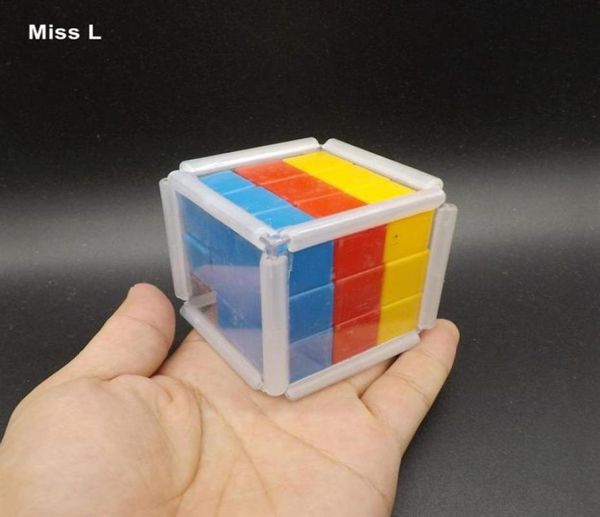 Plastic Rainbow Slide Cube Block Gravity Puzzle Brain Mind Game Early Head Start Training Toys Kids Gifts31158537138