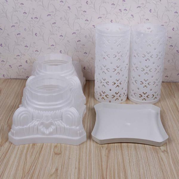 Colonne de Rome en plastique hauteur 38 pouces [98 CM] colonnes de plomb de route romaine FRP pour la Promotion de fête de mariage accessoires ouverts de centre commercial