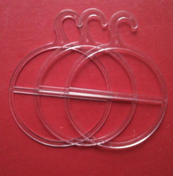 Écharpe en plastique cintre cercle supports de support rond anneau simple avec crochet boucle d'affichage pour Cape enveloppes châles serviettes cravate