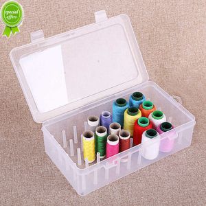 Plastic Sewing Thread Storage Box 42 Pieces Spools Bobbin Carrying Case Container Craft Spool Organizing Case Sewing Storage