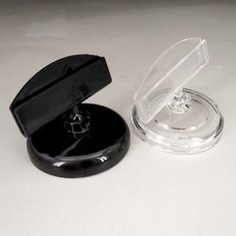 Retail Levert Plastic Sign Prijs Tag Kaarthouder Ronde Base Dia.48mm Display Pop Reclame Clip Clear of Black Hoge kwaliteit 20pcs