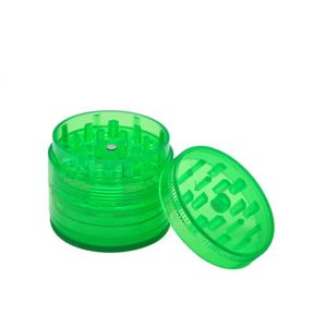 Broyeur de fumée en plastique quatre couches de dents carrées de diamètre 50 mm, plus lisse, durable, facile et transparent.