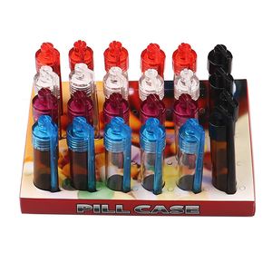 Plastic Snuff Snorter Fles Roken Pil Case Containers Kit Draagbare Sniff Pocket Duurzaam Snuffer Mix Kleur 67mm 51mm 36mm