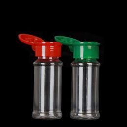 Plastic kruidenpotten flessen 80 ml lege kruidencontainers met rode dop voor specerij zoutpeper poeder hilcl