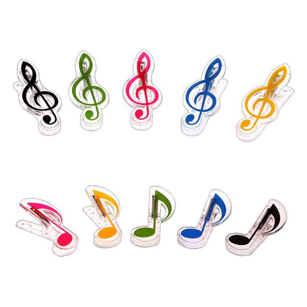 Clips de papel para libro de partituras musicales de primavera de plástico, Mini Clips divertidos para carpetas de música, decoración F202436