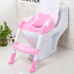 Plastic toilettraining voor kinderen Ladder Potetterty Toilet Beta -stoel Standscheep Blauwe roze Veiligheid Handige stoel Duurzame dagelijkse Life BA17 Q2