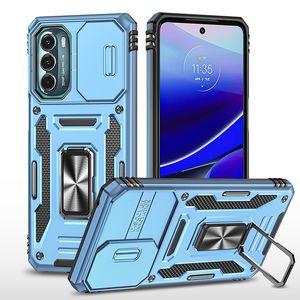 Étuis de téléphone robustes hybrides en plastique TPU pour Motorola Moto G Pure Power Edge 30 Pro G32 G22, support magnétique pour voiture, housse coulissante pour caméra