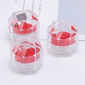 Plastic Transparent Jewelry Box Ring Earrings Pendant Beads Display Case Packing Gift Box Jewelry Storage Organizer