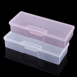 Plastic Transparante Nagelmanicure Gereedschappen Opbergdoos Nagel Puntjes Tekening Pennen Buffer Slijpen Bestanden Organizer Case Container Box299d