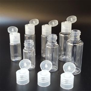 Plastic Travel Fles 5 ml / 10ml / 20ml / 60ml / 80ml / 100ml / 120ml lege draagbare flessen met flip-pet voor shampoos douchegel